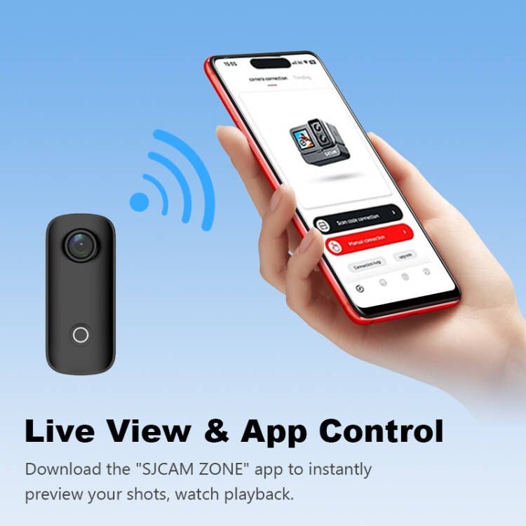 SJCAM Mini Wifi Action Camera Pocket Sized 4K Wearable Body Camera Sports Video