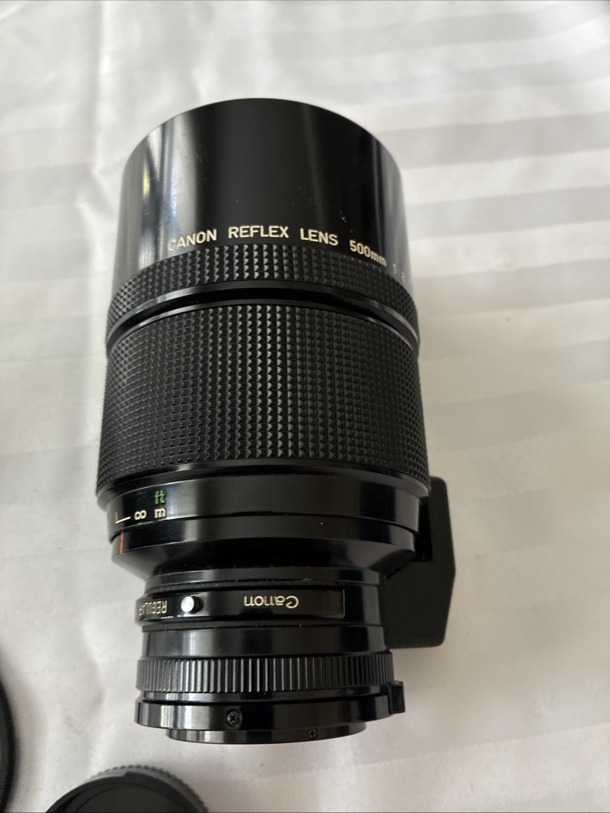 Canon Reflex 500mm f8 Mirror Super Telephoto Lens Holder Case 1x Filter Caps
