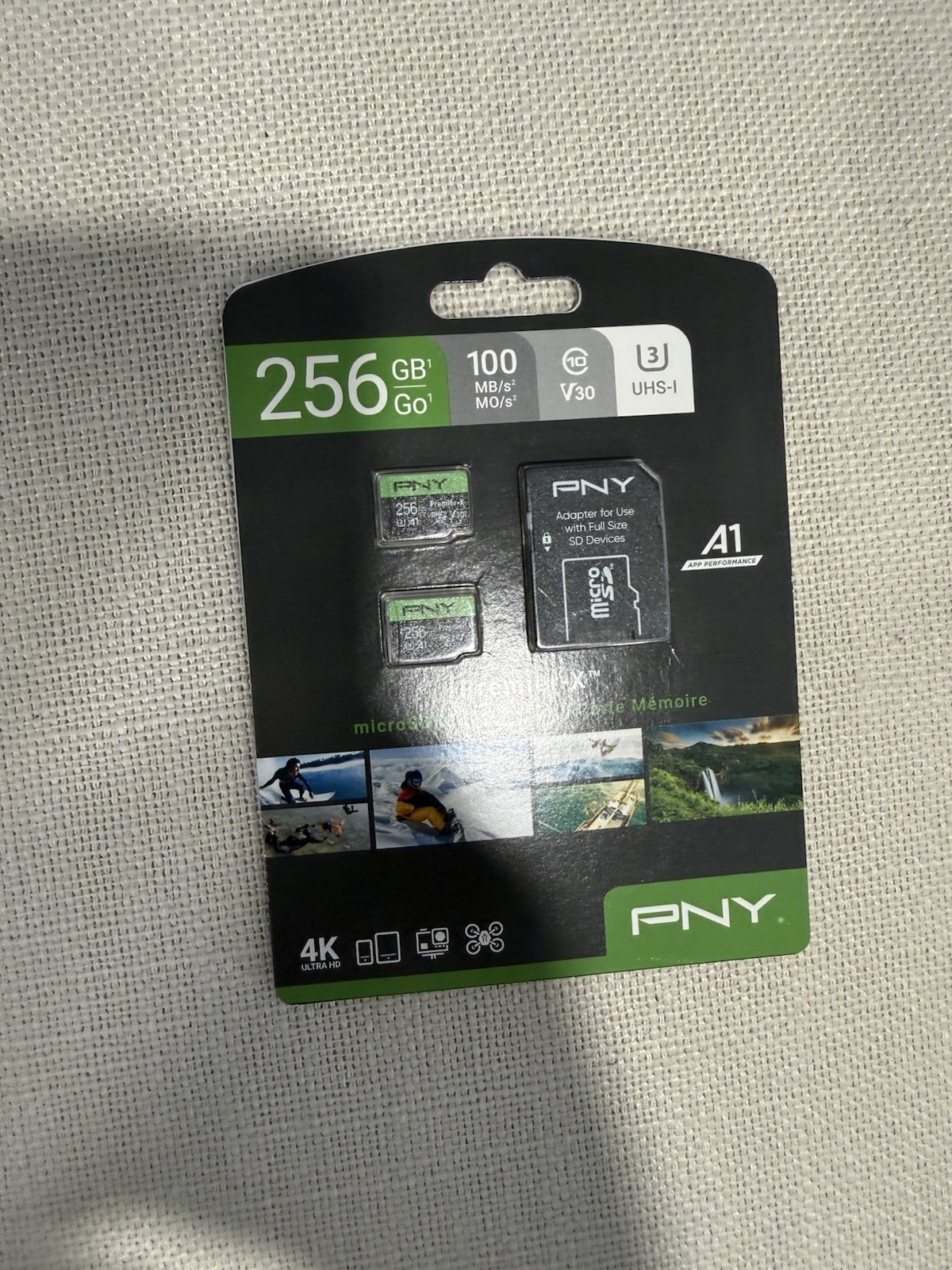 PNY Premier-X Class 10 U3 V30 P-SDU256X2V31100PX-GE 256GB Flash Memory Card 2-PK