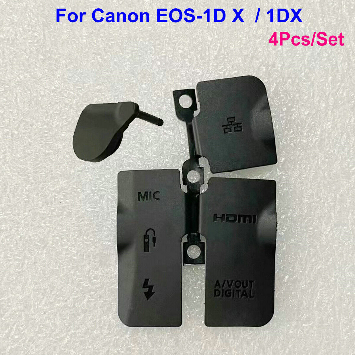 Camera Shell USB HDMI Mic Interface Rubber Door Cover Cap for Canon EOS-1D X 1DX