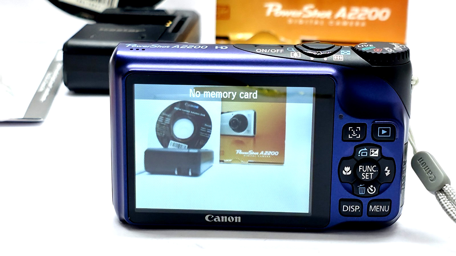 Canon PowerShot A2200 14.1MP Blue Digital Camera