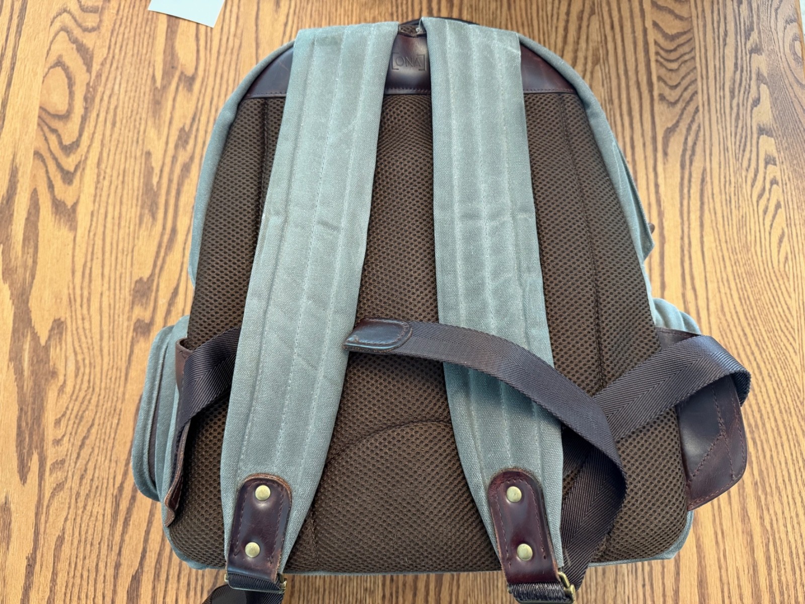 ONA – Bolton Street Backpack in Smoke gray – Missing Side zipper Pulleys