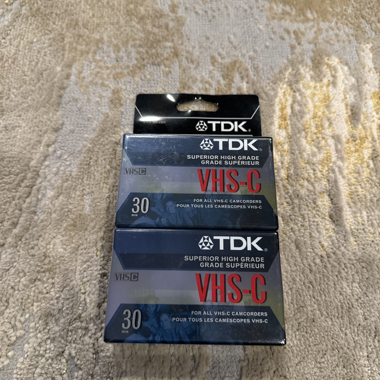 TDK 30 MINUTE VHS-C HG ULTIMATE CAMCORDER CASSETTE TAPES (2 Pack) – SEALED – NEW