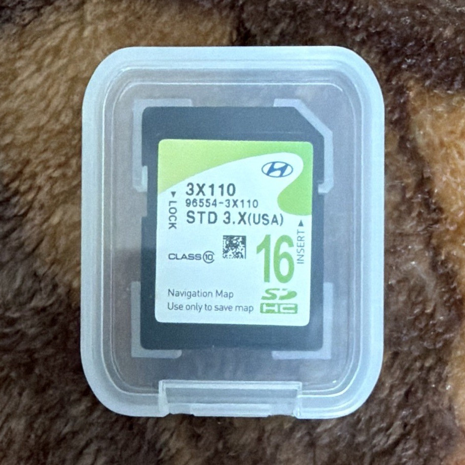 Hyundai 16GB SDHC Class 10 Navigation Map SD Card STD 3.X (USA) 96554-3X110