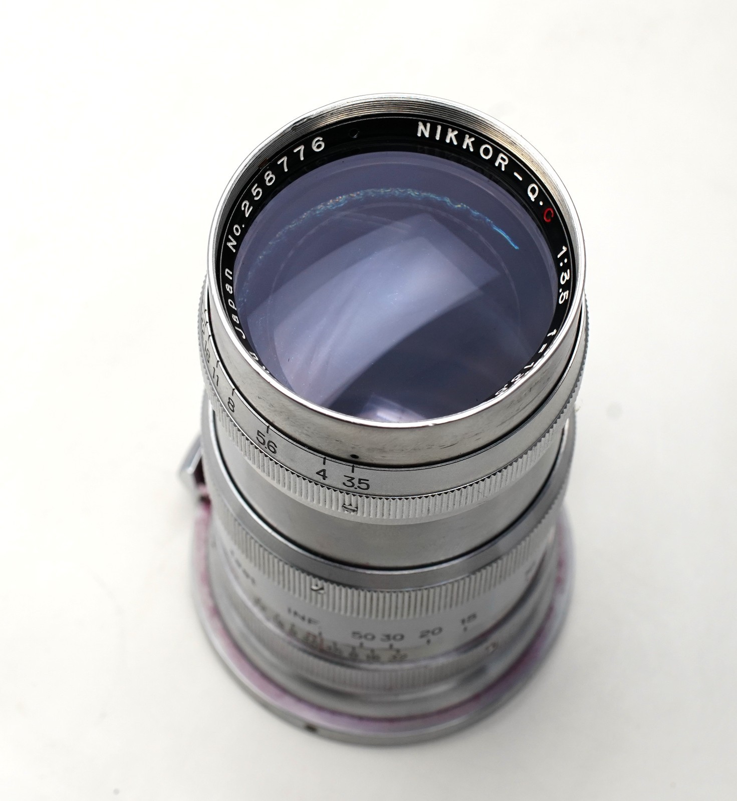 Nikon Nikkor Q.C 135mm F3.5 “C” Lens w/ Contax S Rangefinder Mount, Hood, Case