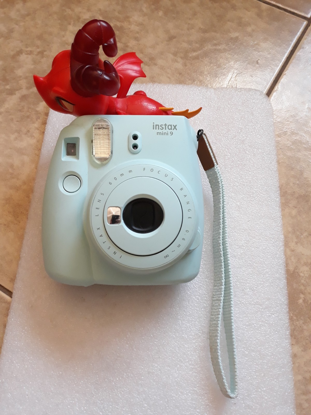 FUJIFILM Instax Mini 9 Ice Blue Instant Film Camera–TESTED–WORKS GREAT