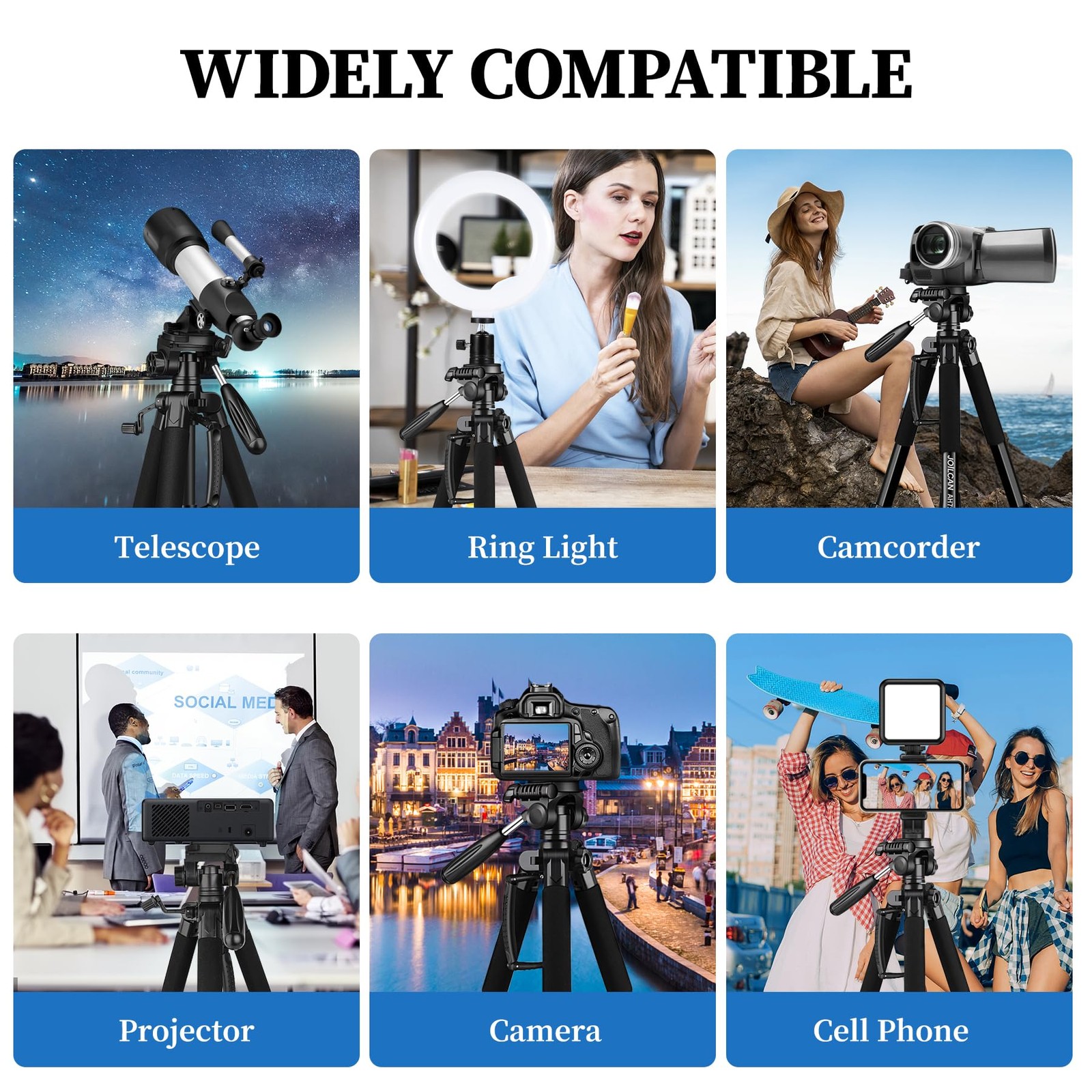 Joilcan Tripod Camera Tripods 74 Tripod For Camera Phone Video Recording Heavy