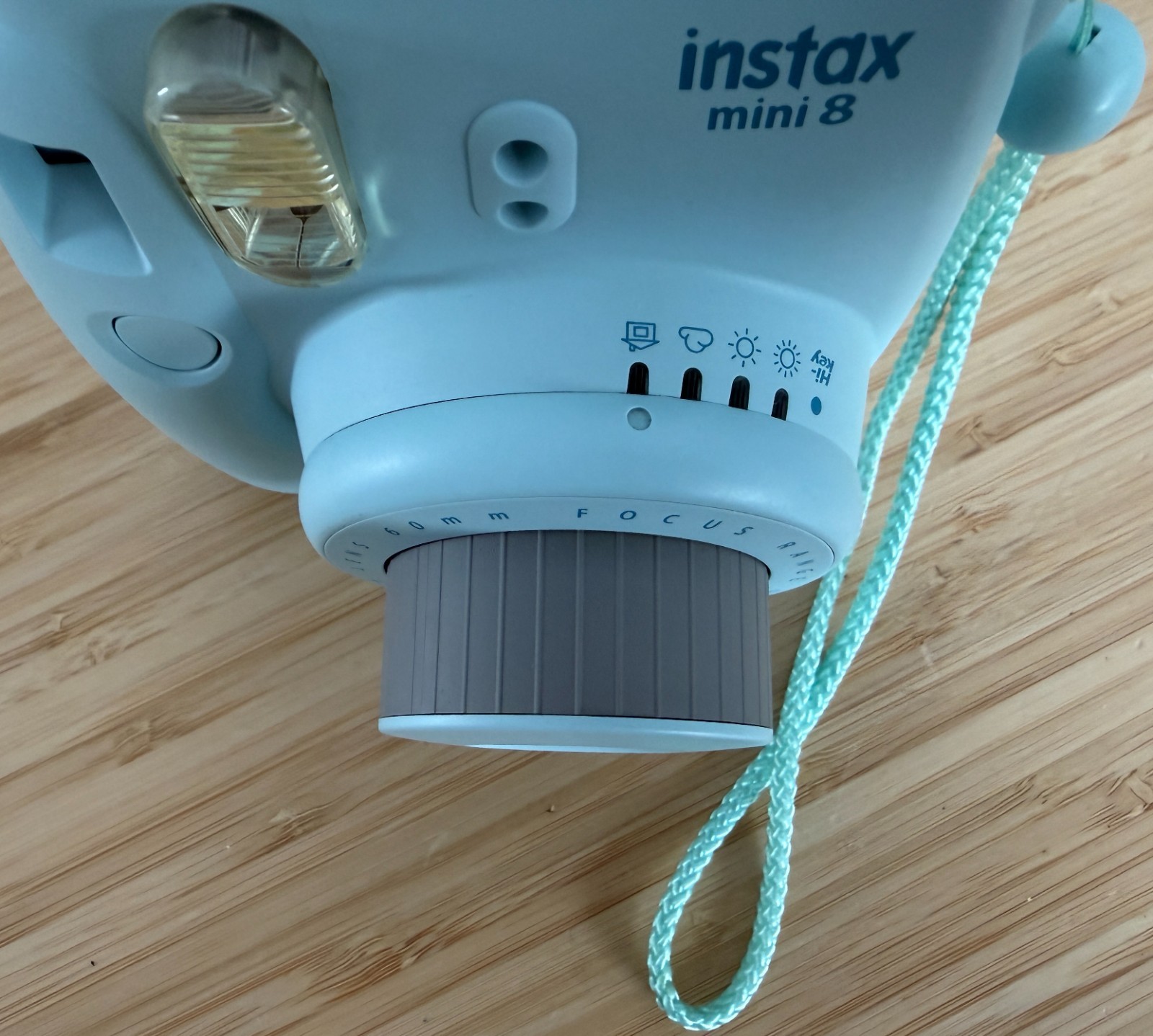 Fujifilm Instax Mini 8 Instant Camera w/ Wrist Strap Ice Blue *TESTED* + BONUS!