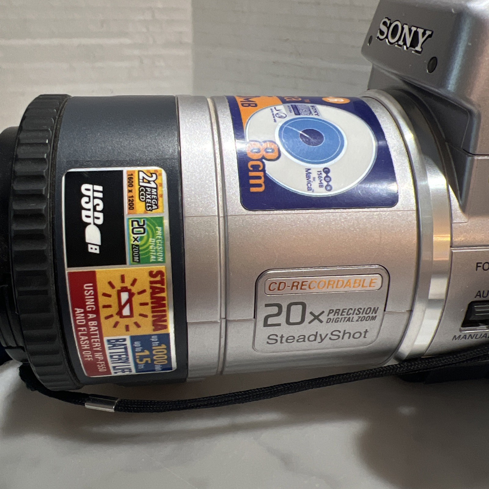 Sony Mavica Mega Movie HQ Digital Still Camera MVC-CD1000 Tested Works