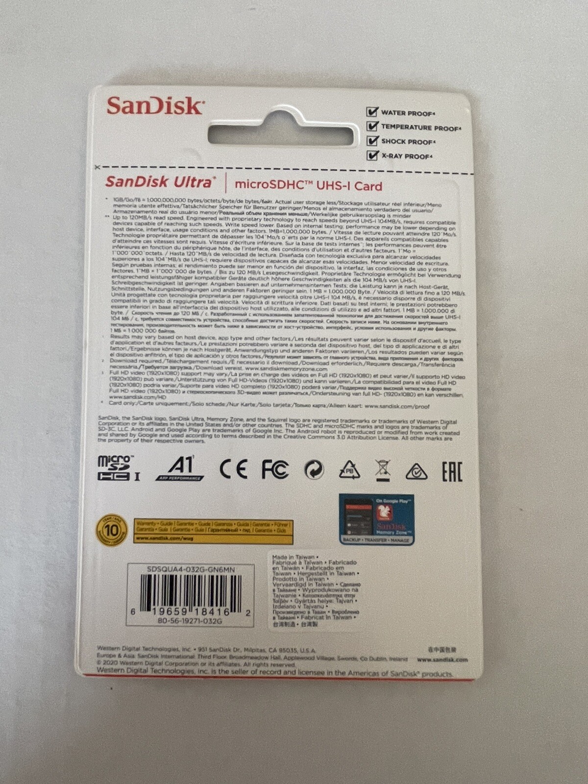 SanDisk Ultra microSDHC UHS-I Card, 32GB Speed up to 120 MB/s