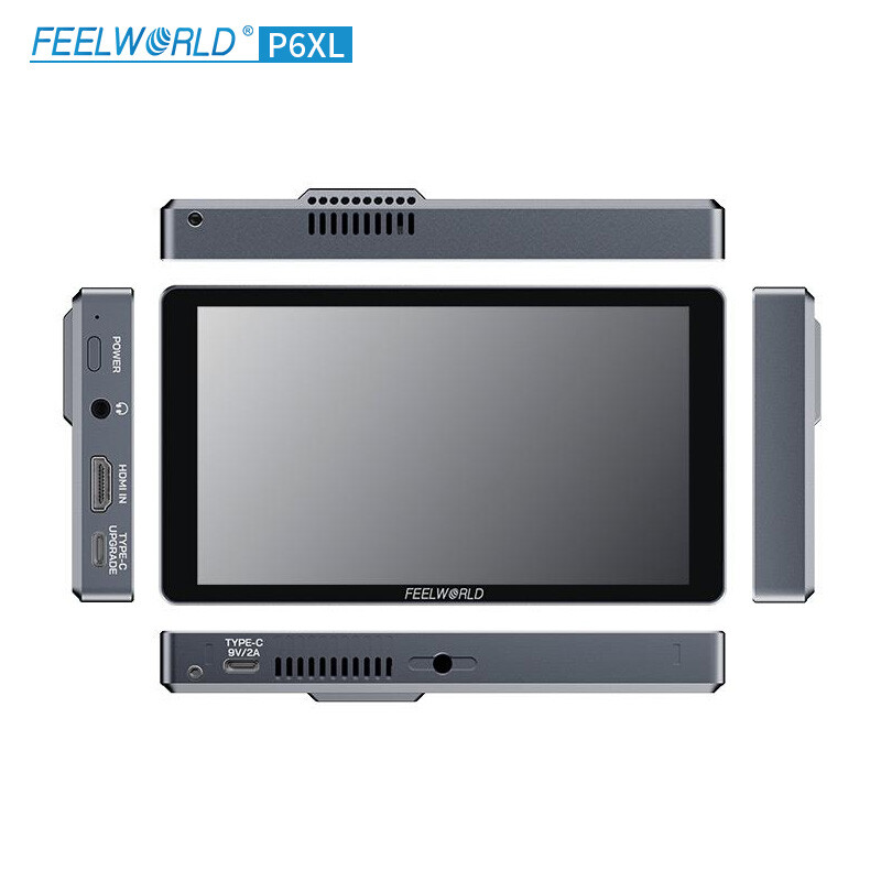 FEELWORLD P6XL 6-inch 4K Touch DSLR Video Monitor with Built-in Battery Portable