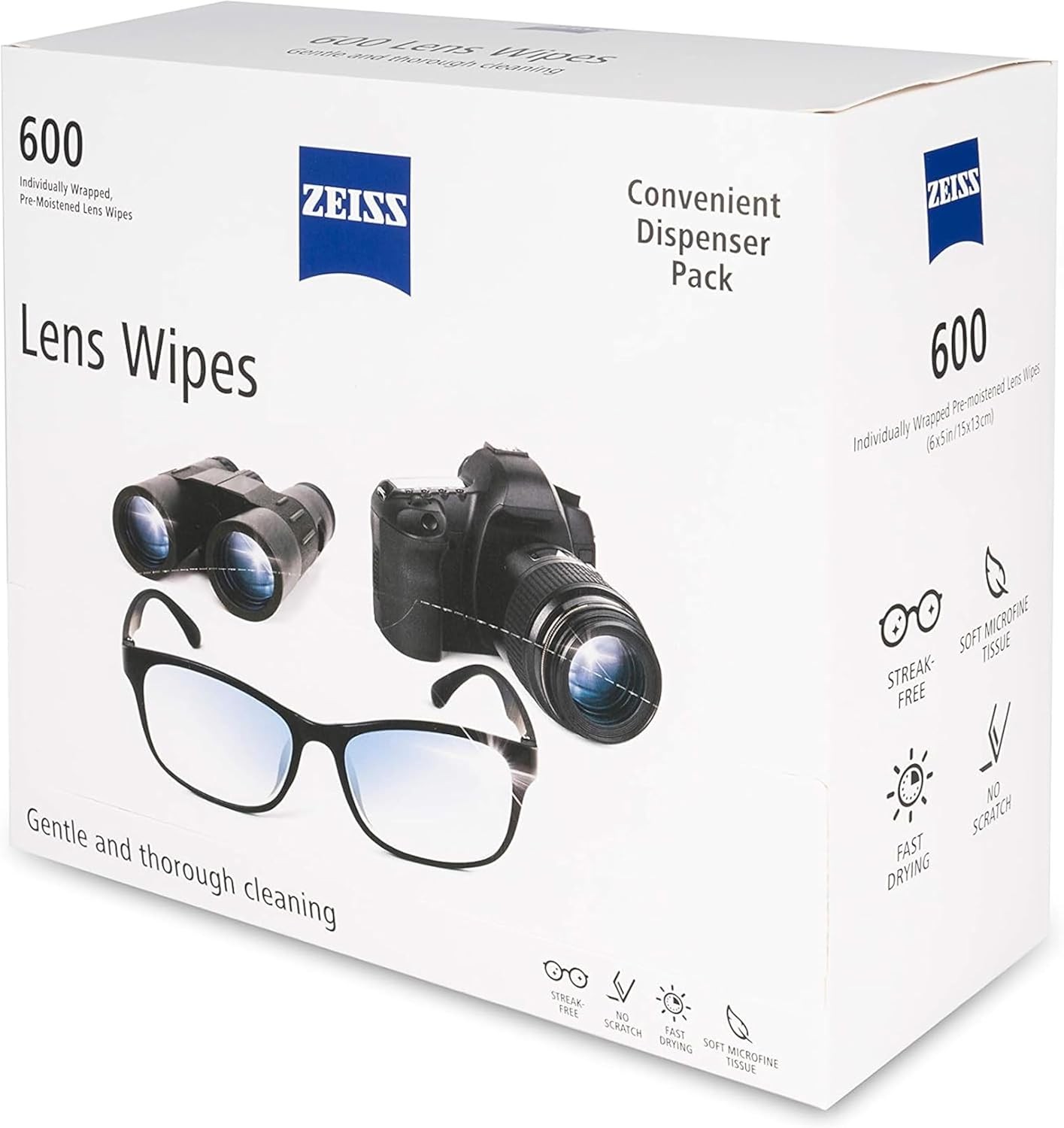 Zeiss Pre-Moistened Lens Cleaning Wipes, 600 Count