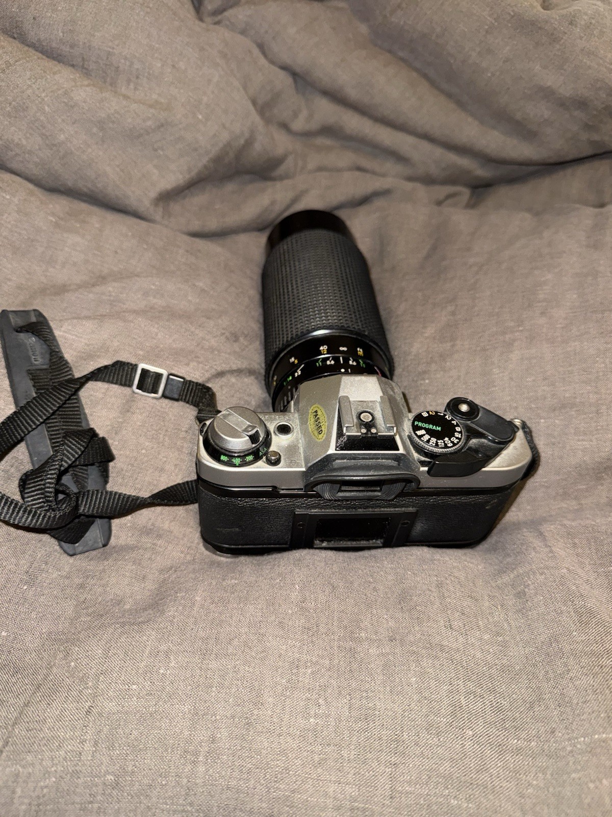 Canon AE-1 Program 35mm SLR Film Camera w/ Lens Black/Silver