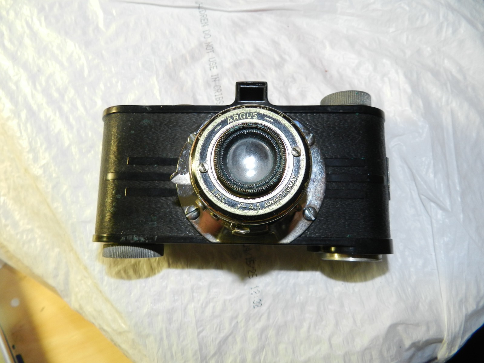 Vintage 1940 Argus A Camera IRC f4.5 Anastigmat lens works/serial #