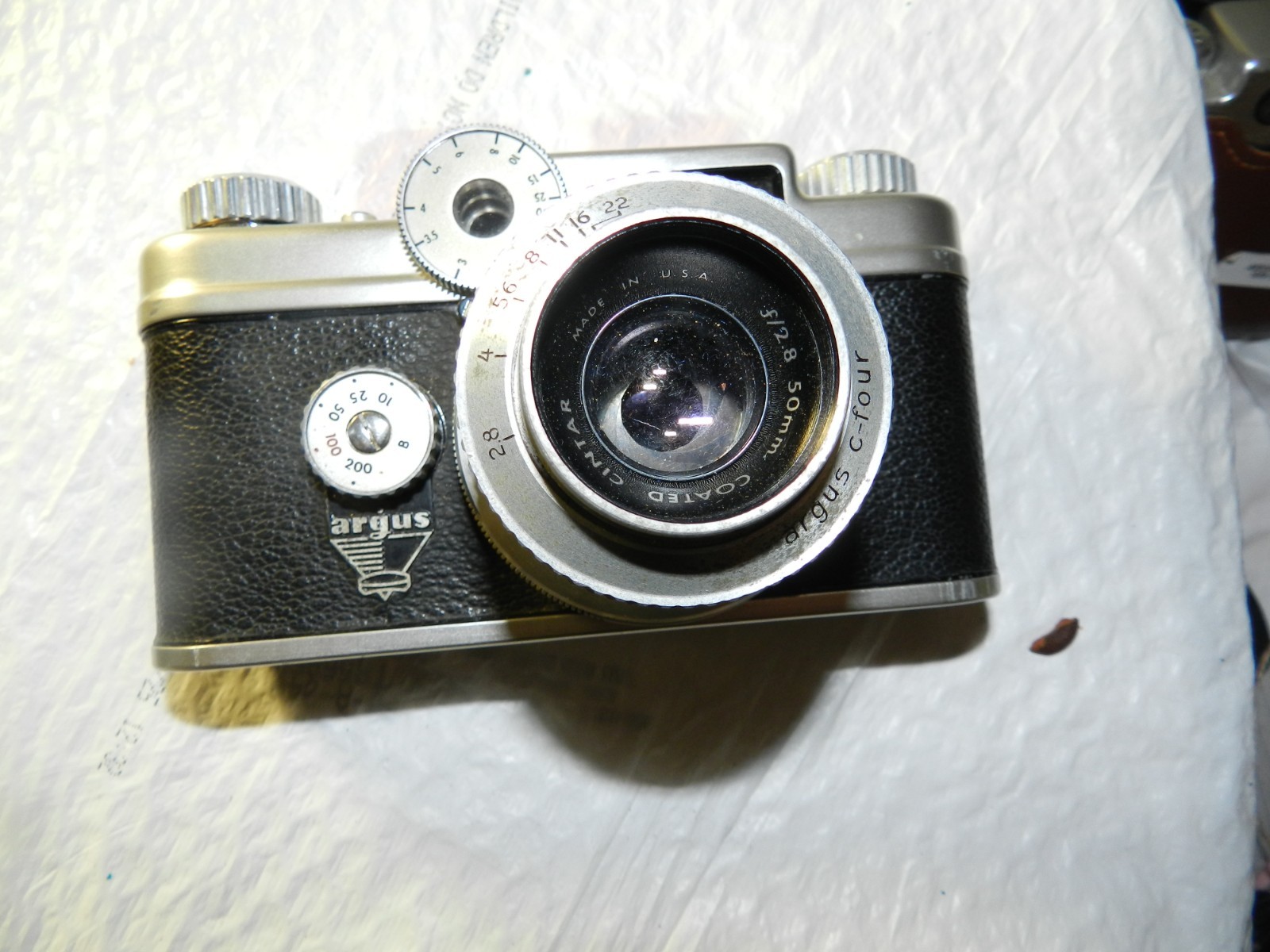 Vintage Argus C Four 35mm Film Camera (REPAIR OR PARTS)