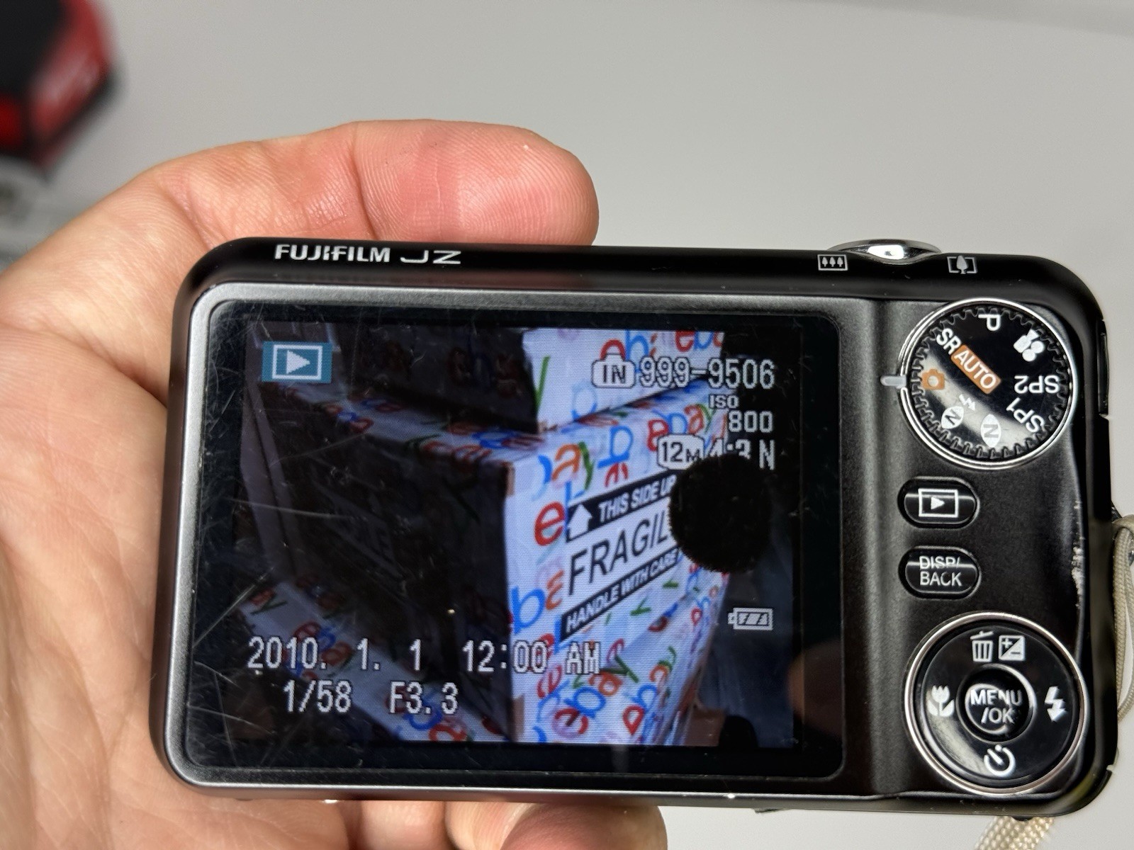 Fujifilm FinePix JZ300 12MP Digital Camera Black 10x Zoom Works W/ Screen Issue!