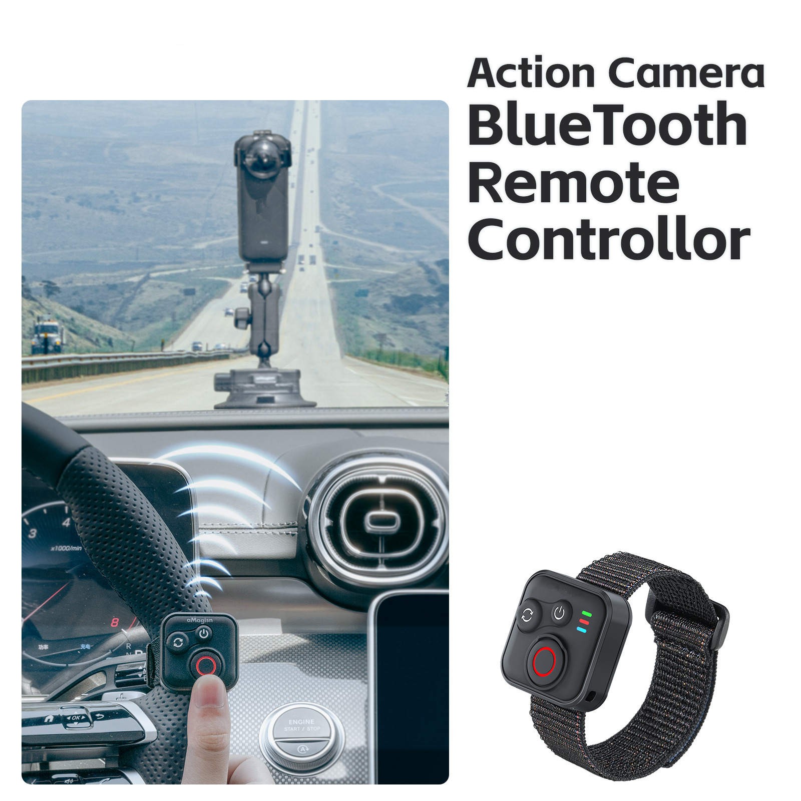 1PCS Seamless Connection Bluetooth Camera Remote Control for GoPro Hero series