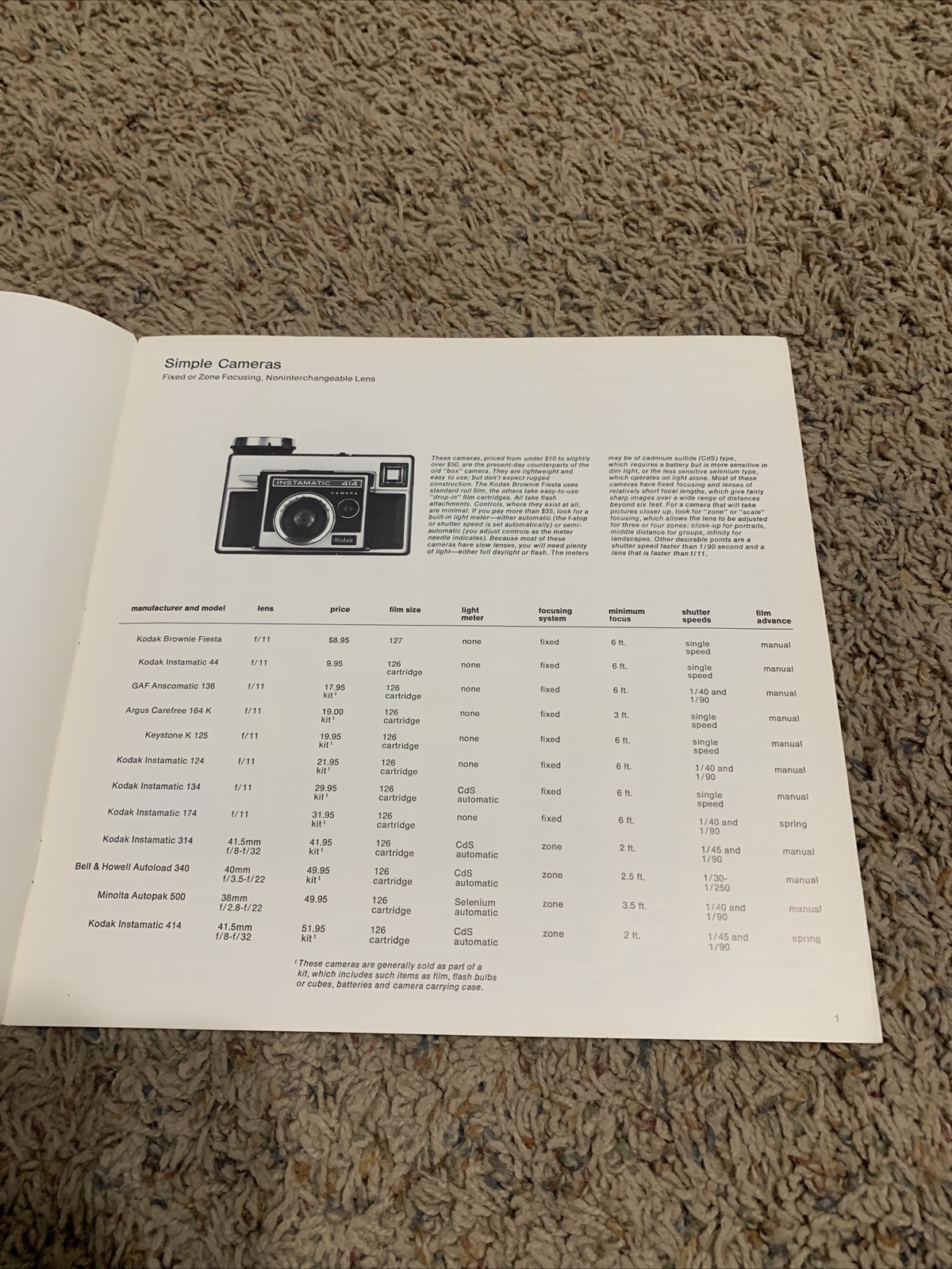 Vintage Camera Buyer’s Guide Time Life booklet 1970 Kodak Pentax Tokyo