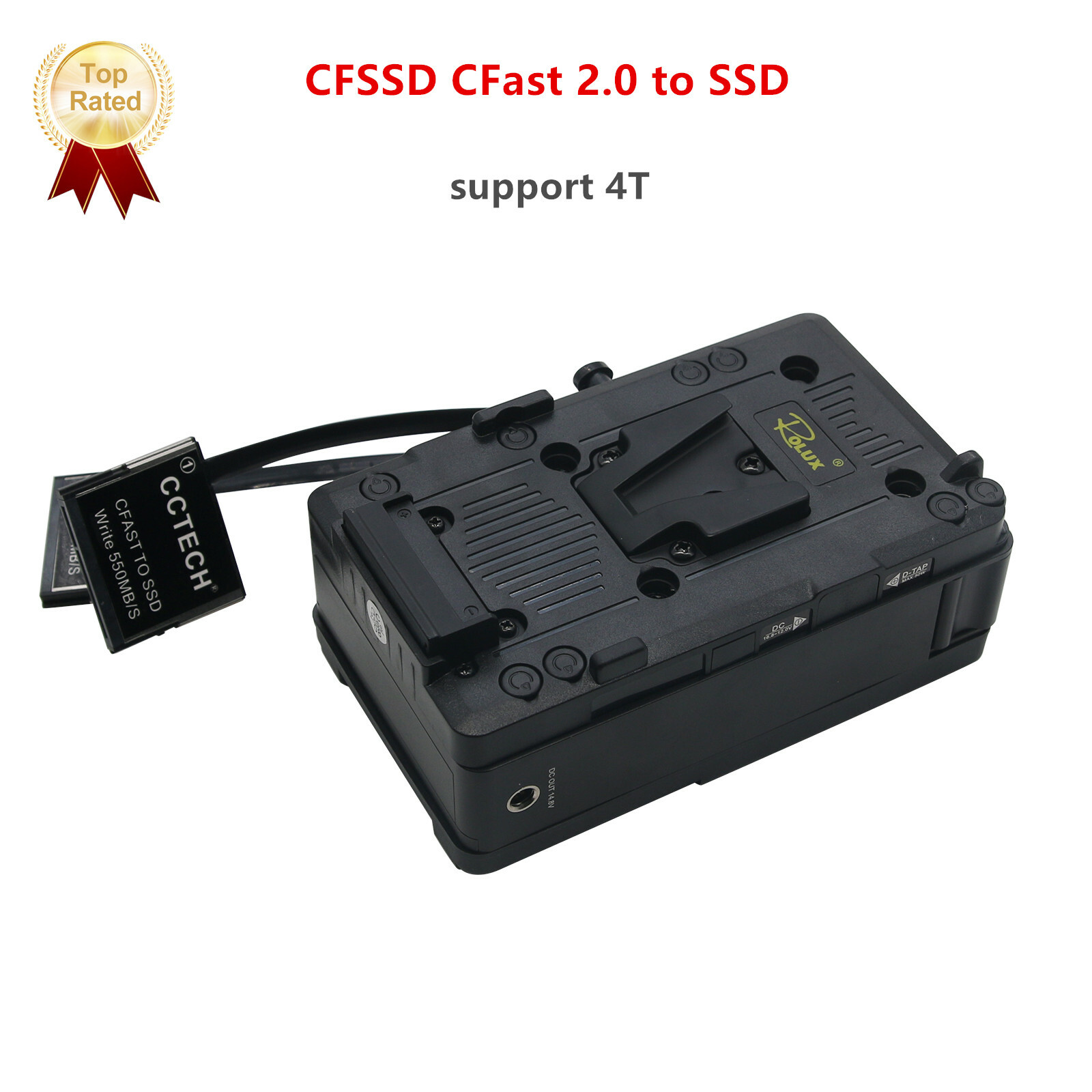 CCTECH CFSSD CFast 2.0 to SSD Blackmagic URSA Mini Broadcast V-Mount Plate