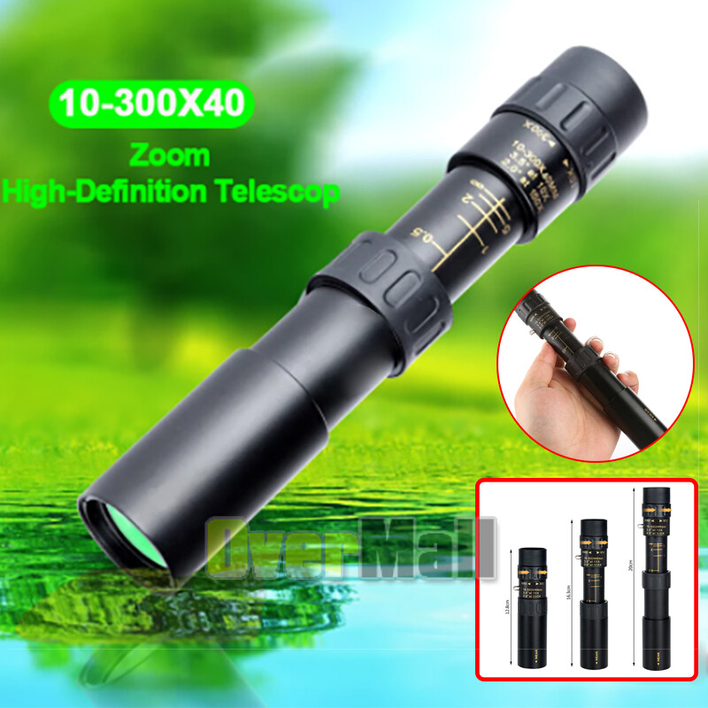 10-300X40mm Telescopio Monocular Potente Zoom De Largo Alcance Vision Nocturna