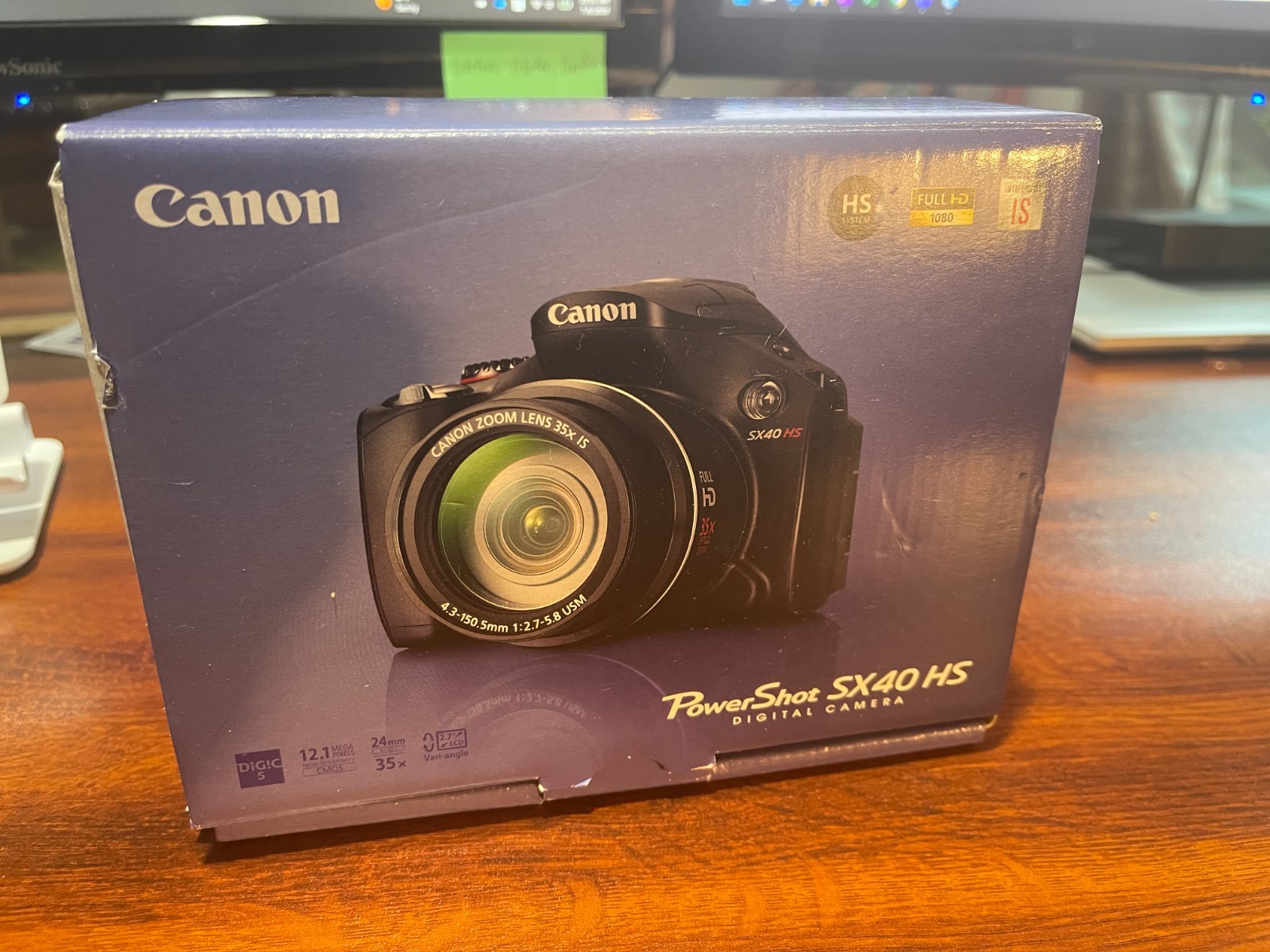 Canon PowerShot SX40 HS Digital Camera – 12.1MP 35x Zoom w/ Chargers, Battery