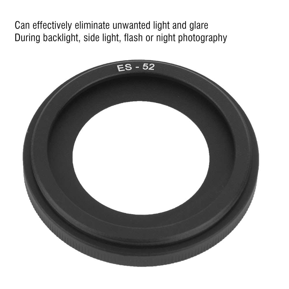 ES-52 Aluminium Alloy Mount Lens Hood Replacement For EF S 24mm F 2.8 CHU