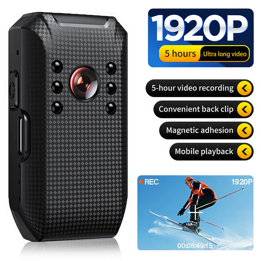 Upgraded Body Camera with Audio & Video Recording Cam Mini Police Worn Bodycam
