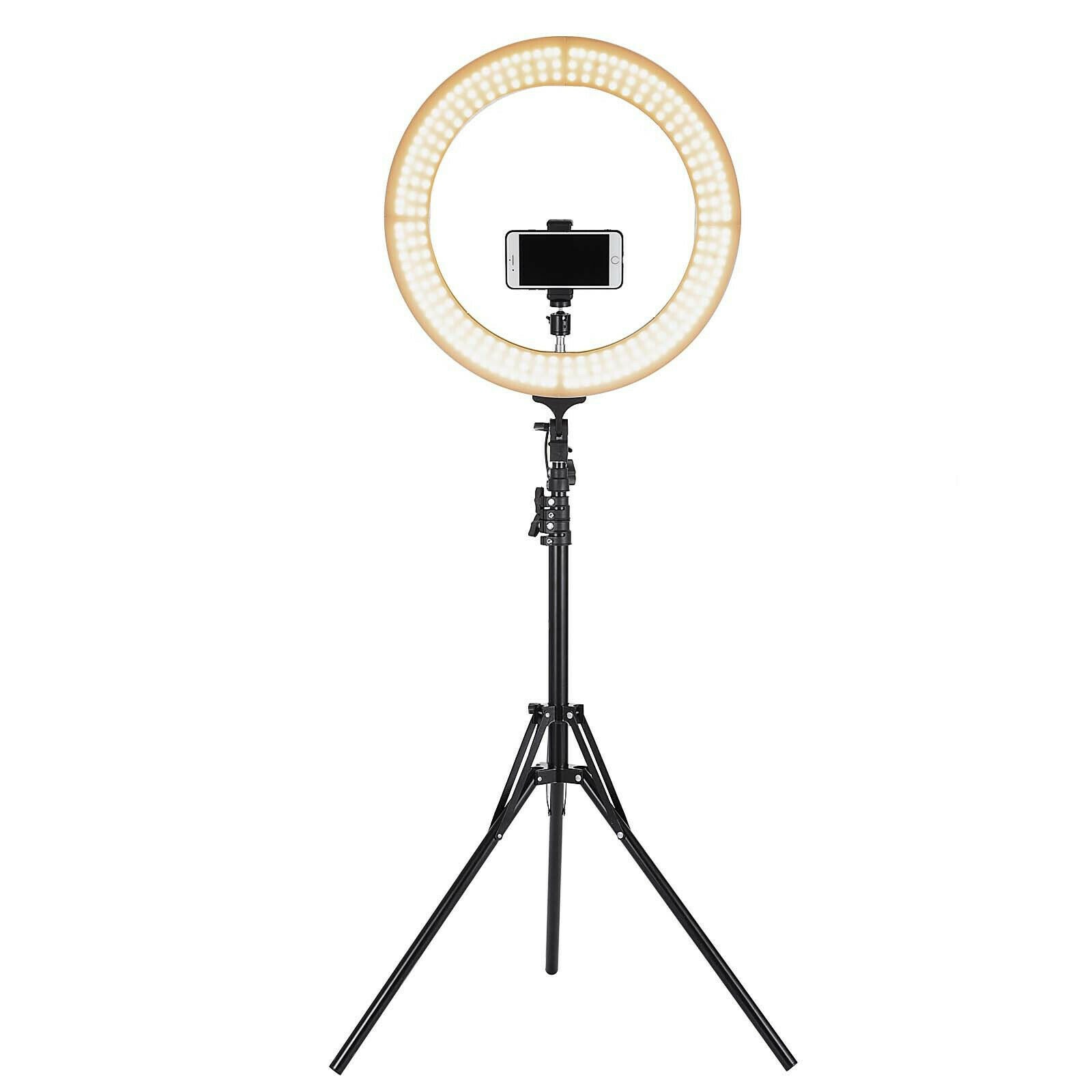 18″ LED SMD Ring Light Kit with Stand Dimmable 6600K for Makeup Phone Camera