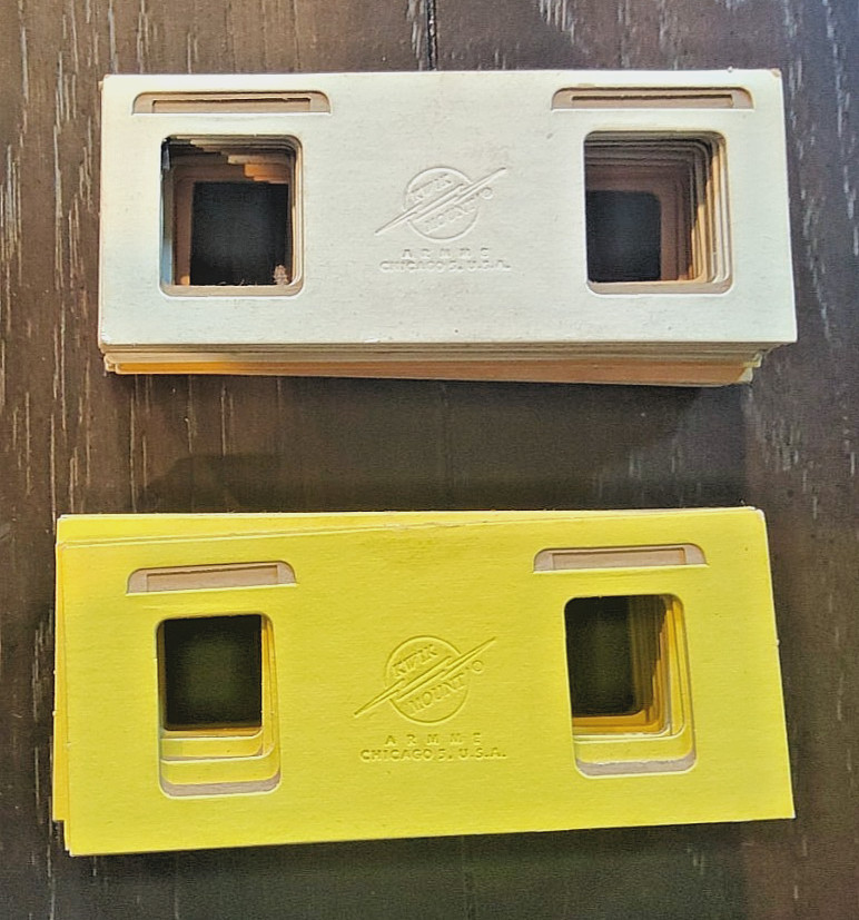 37 Stereo Realist Slide 3D mounts cardboard mask 34 are Kwik Mounts 3 others