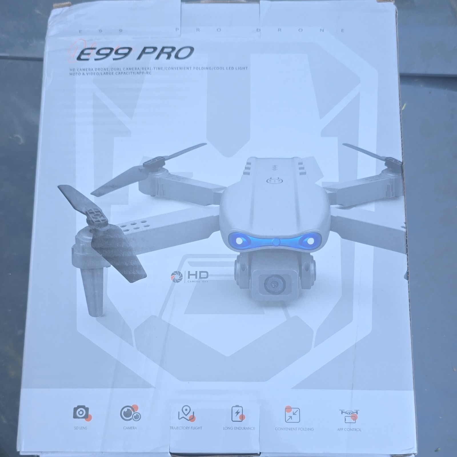 E99 PRO Ready to Fly Drone HD Camera Foldable Lightweight Remote Control