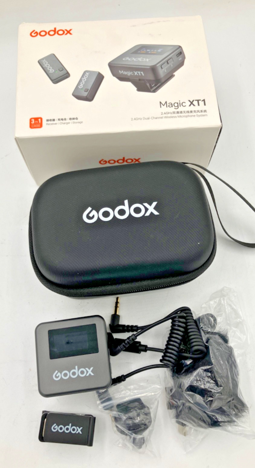 Godox Magic XT1 2.4GHz Dual-Channel Wireless Clip-On Microphone System w/ Case