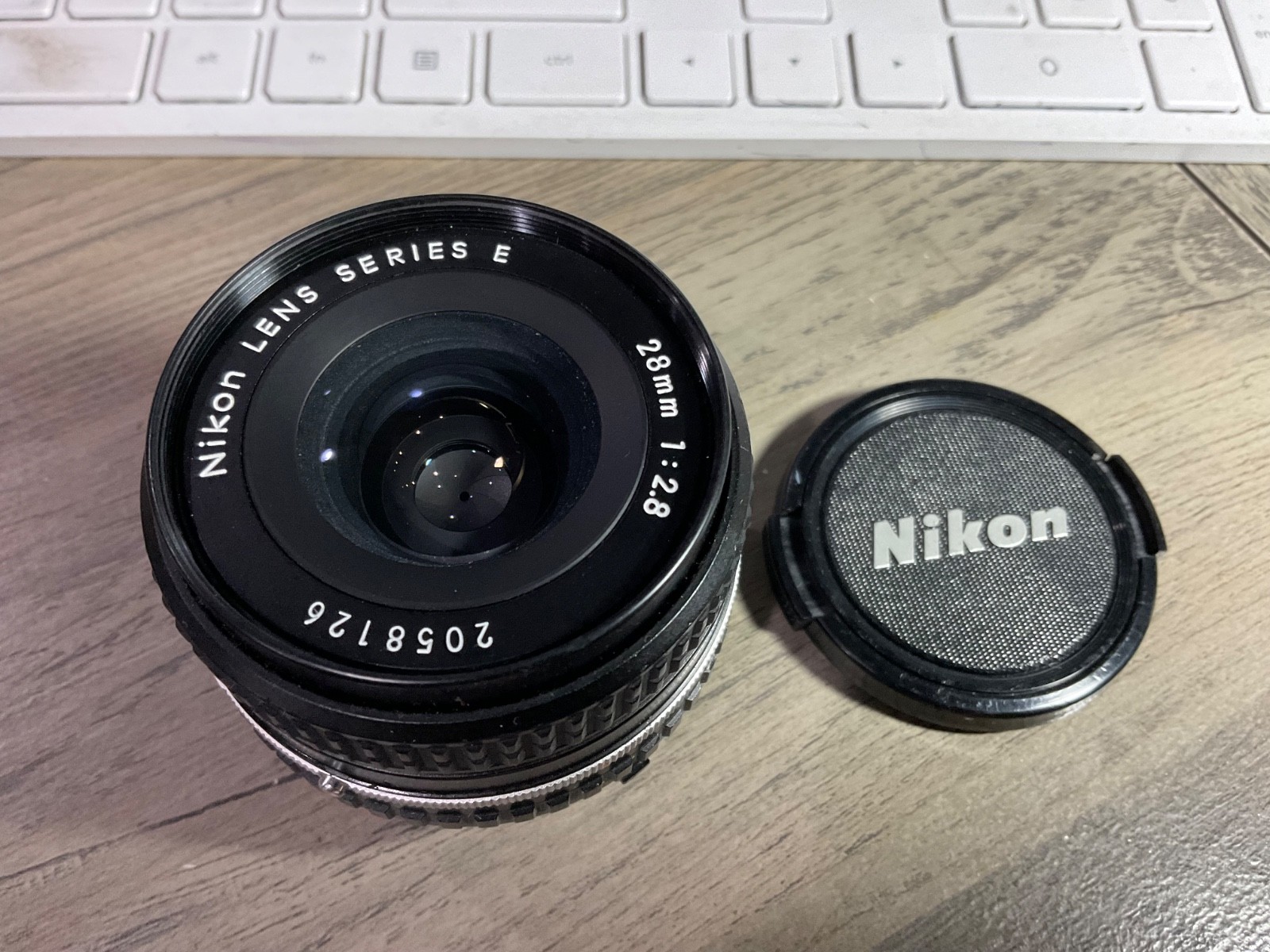 Nikon Lens Series E 28mm 1:2.8 Wide Angle f/2.8 Camera Lens Vintage W Caps