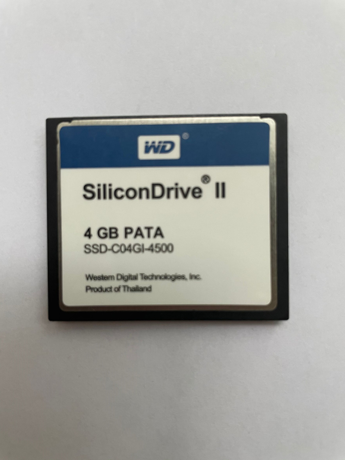 WD CF SiliconDrive II CF 4GB Compact Flash PATA CF CARD SSD-C04GI-4500