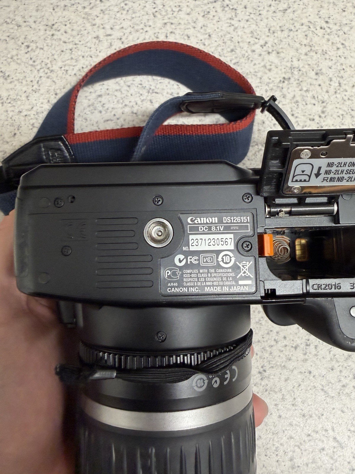 Canon EOS Digital Rebel XTI Camera 18-55mm Zoom Lens Untested