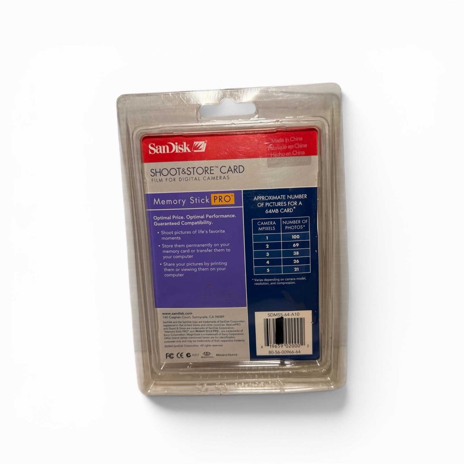 NEW SanDisk Memory Stick Pro Magic Gate 64MB Genuine Camera Memory Card