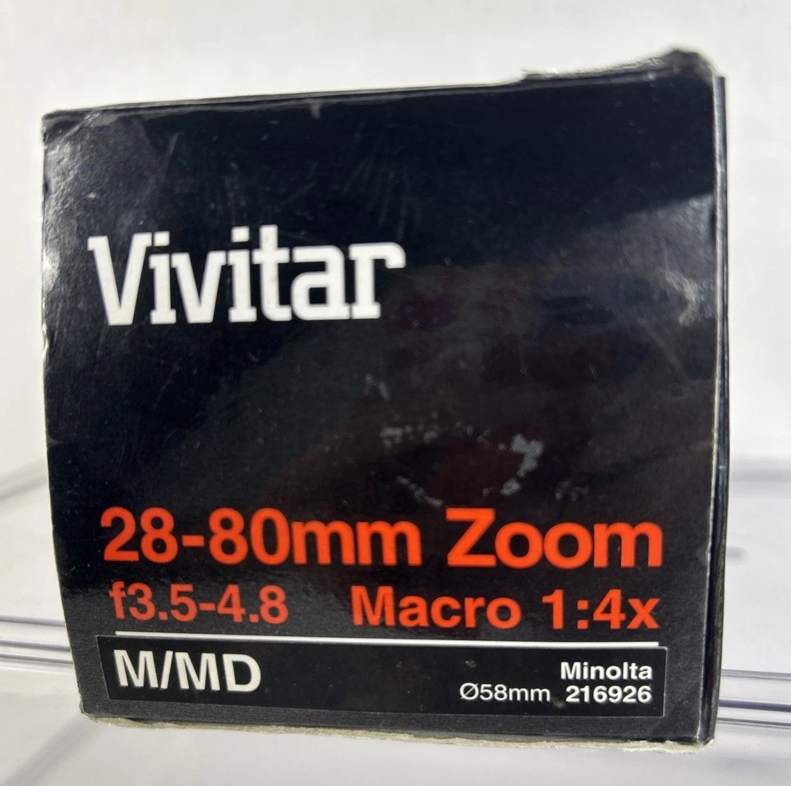 Vivitar 28-80mm f3.5-5.6 Macro 1:4x Zoom Lens Minolta Mount UNTESTED With Box