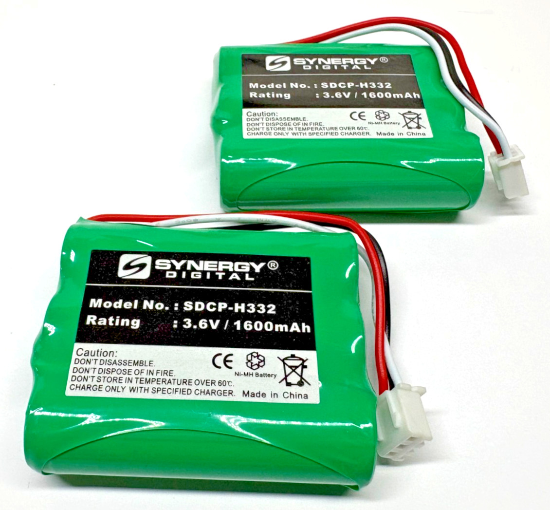 (2) Synergy Digital – SDCP-H332 – 3AA, 3.6v 1600mAh Battery Pack