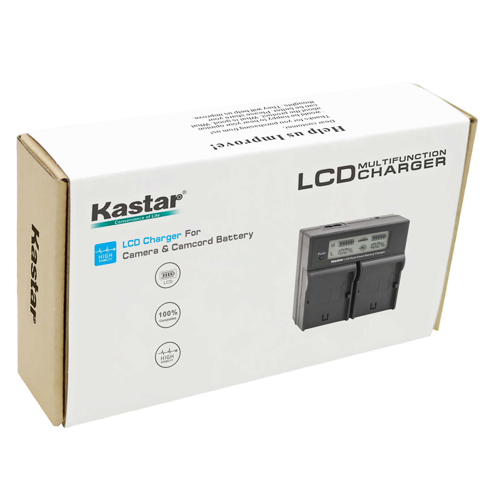 Kastar EN-EL4 Battery Fast Charger for Nikon D2Z D2H D2Hs D2X D2Xs D3 D3S D3X F6