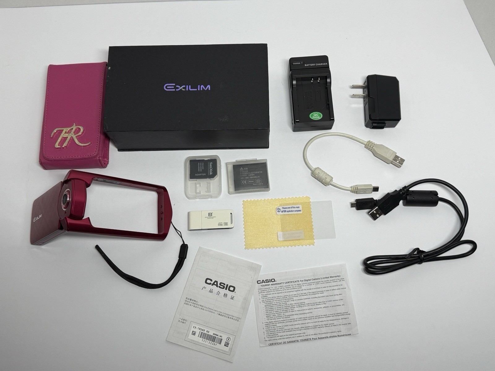 Casio Exilim TR-50 TR-500 High Speed Digital Camera W/ Charger And Accessories