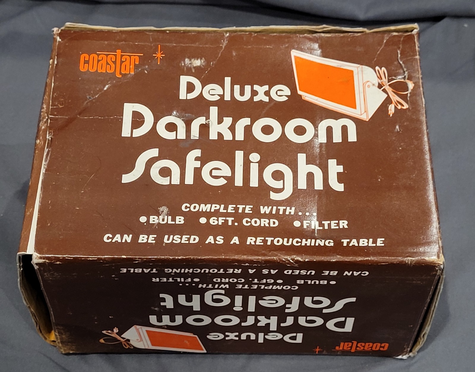 Vintage COASTAR Deluxe Darkroom Safe Light with Filter 5×7 Made In Taiwan
