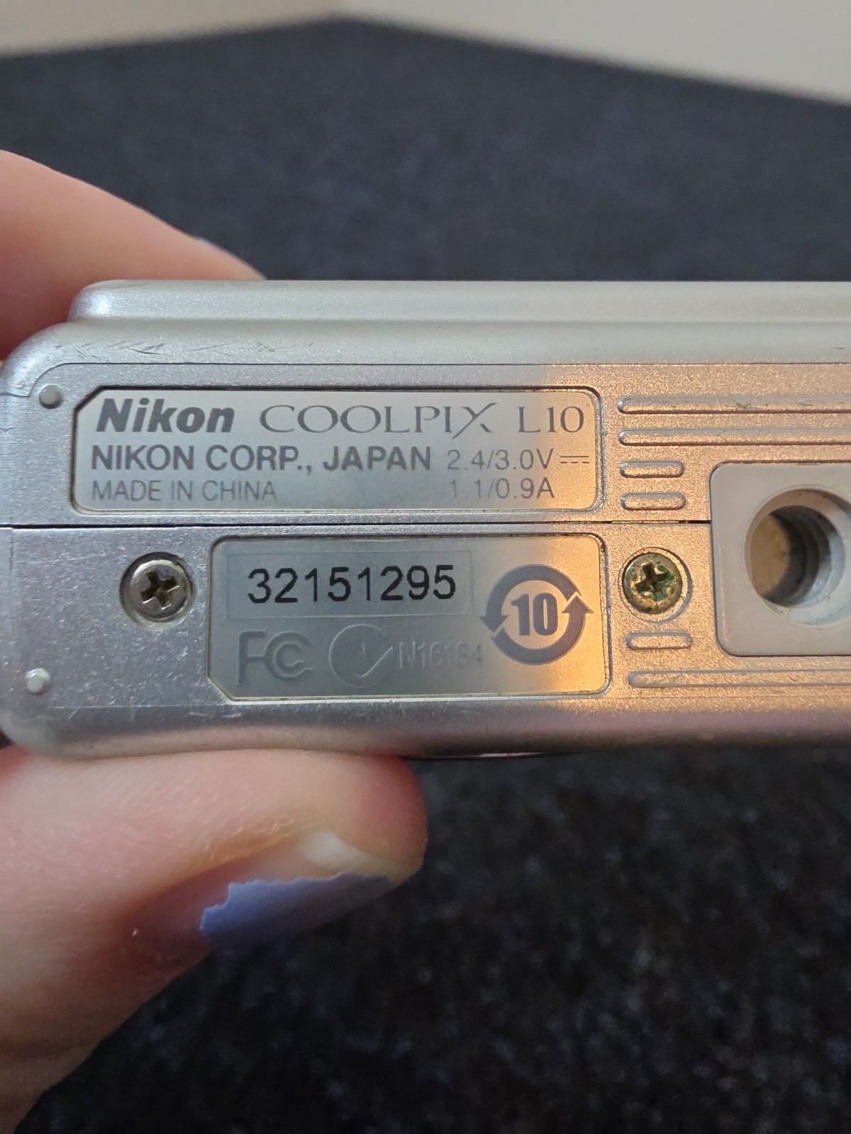 TESTED WORKS Nikon COOLPIX L10 5.0MP Digital Camera Silver