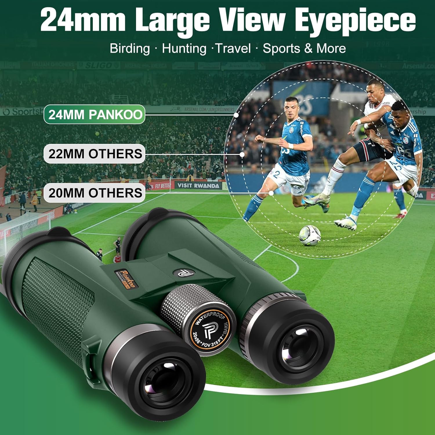 20X56 Binoculars for Adults High Powered – Large View Waterproof Binoculars with