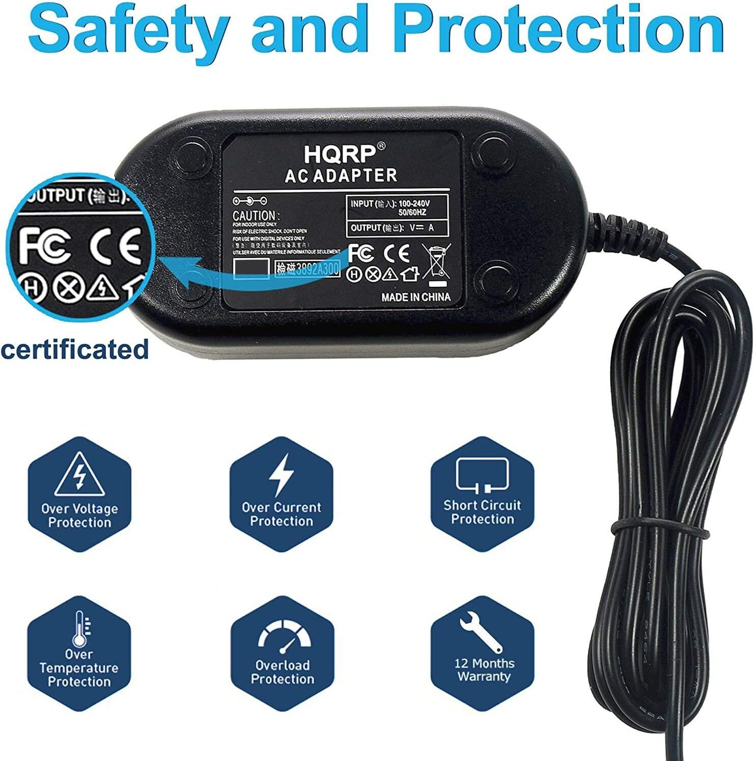 AC Power Adapter for Canon XF100 XF105 XF300 XF305 High Definition Camcorder