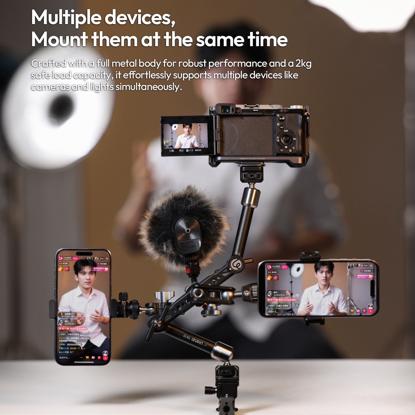 Ulanzi TA10 Magic Arm 43cm Adjustable Camera Extension Mount for DSLR Monitor