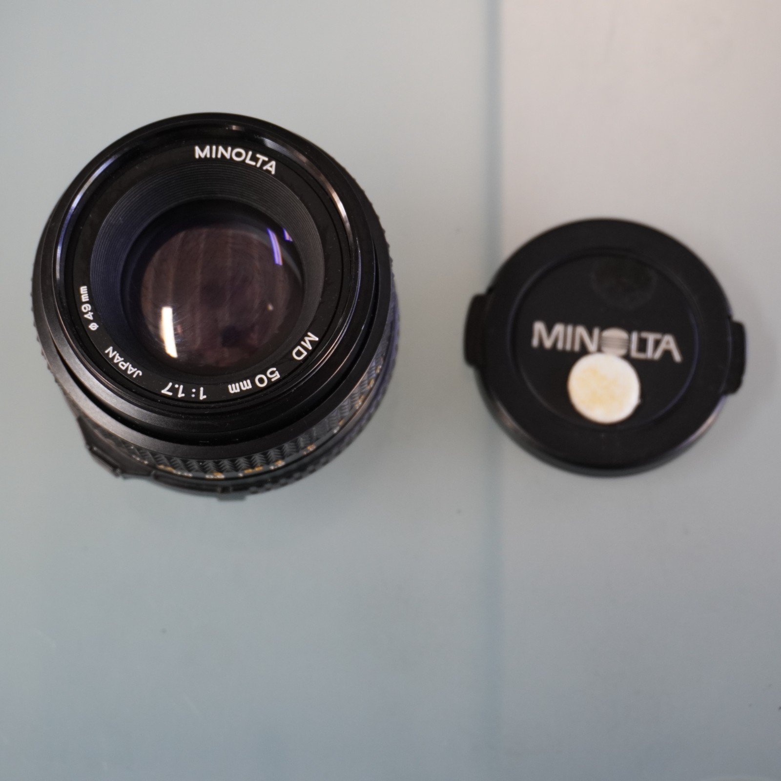 Minolta MD 50mm f1.7 Vintage MF Prime Lens SR Mount Black Metal Japan X700 49mm