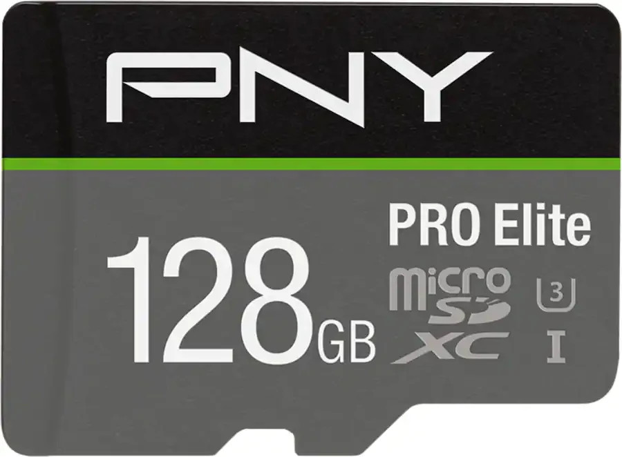 New PNY 128GB PRO Elite Class 10 U3 V30 A2 UHS-I microSDXC Flash Memory Card