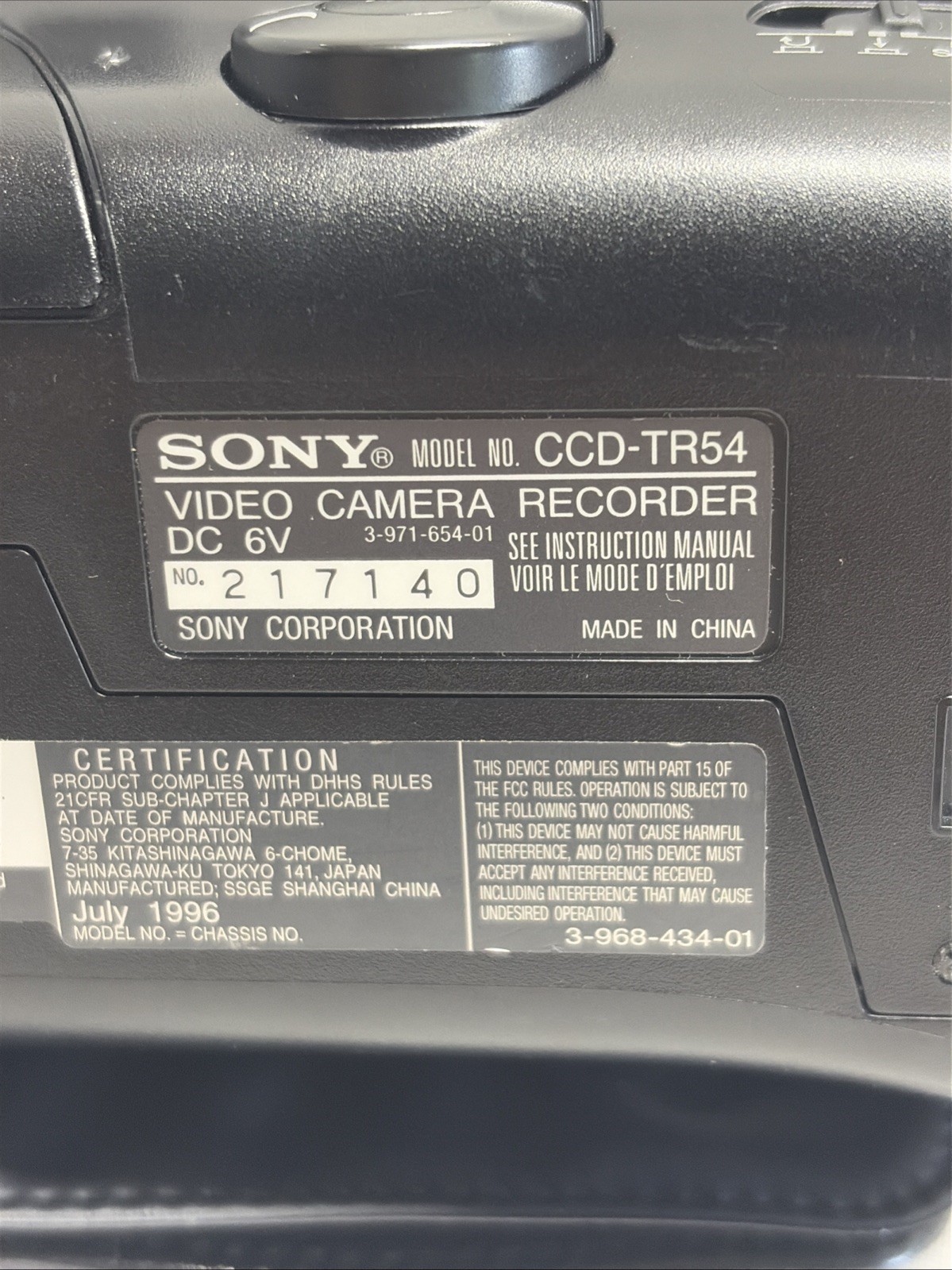 Sony CCD-TR54 Handycam Video8 8mm Video Playback Camcorder Camera Bundle