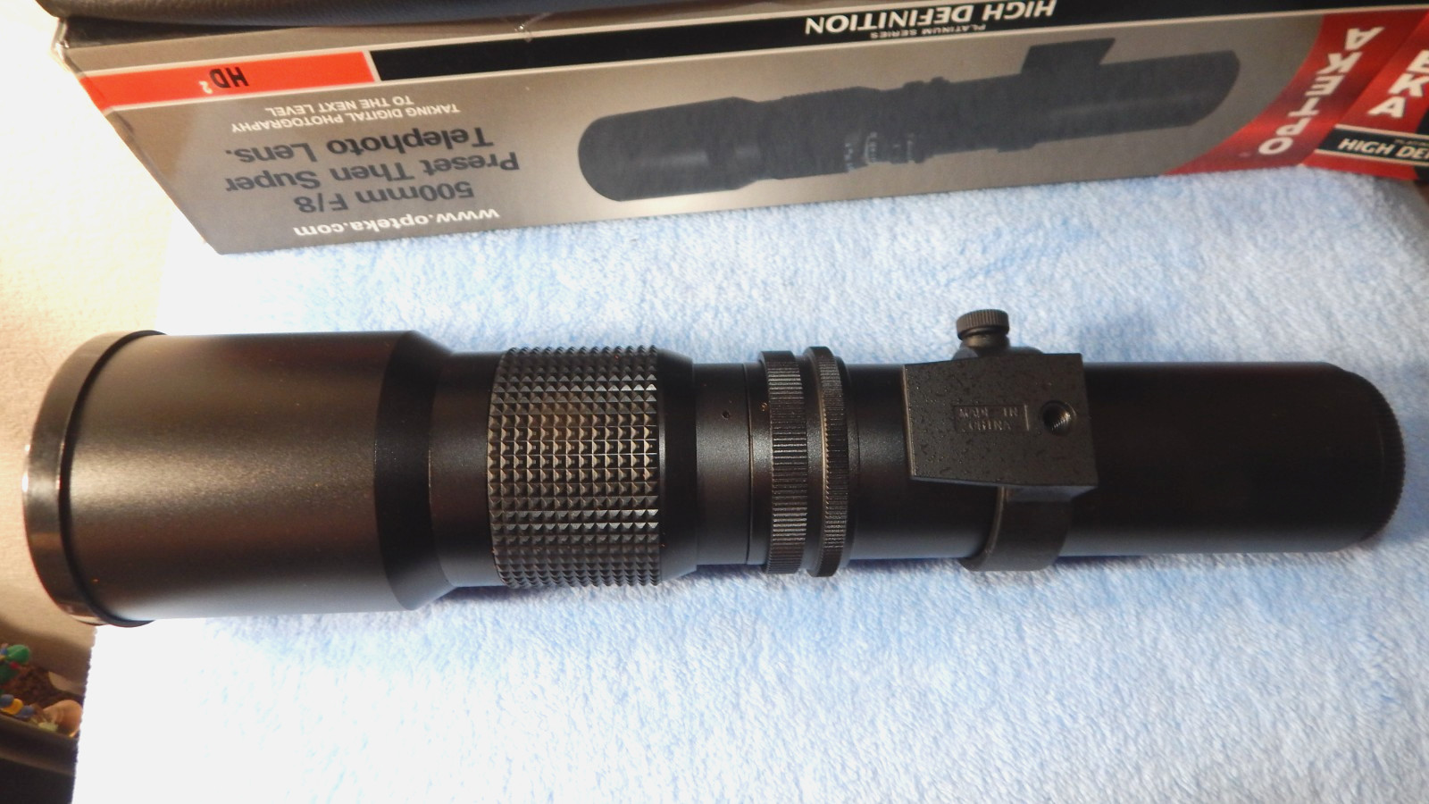 New OPTEKA 500mm f/8 Preset Telephoto Lens HD2 High Definition Platinum Series