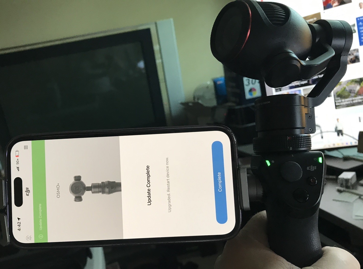 DJI Osmo 4K Handheld Gimbal Camera – 2 Batt + Charger + Wired Remote Head + xtra