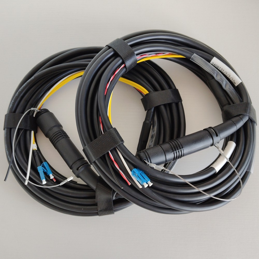 10 Meters (32FT) SMPTE Cable FUW &PUW Breakout to 2 x Fibers + 4 x Lines LEMO’s